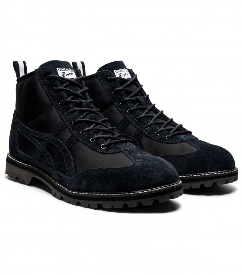 Men's Onitsuka Tiger Mexico Rinkan High Tops Black | 51402-QEPB