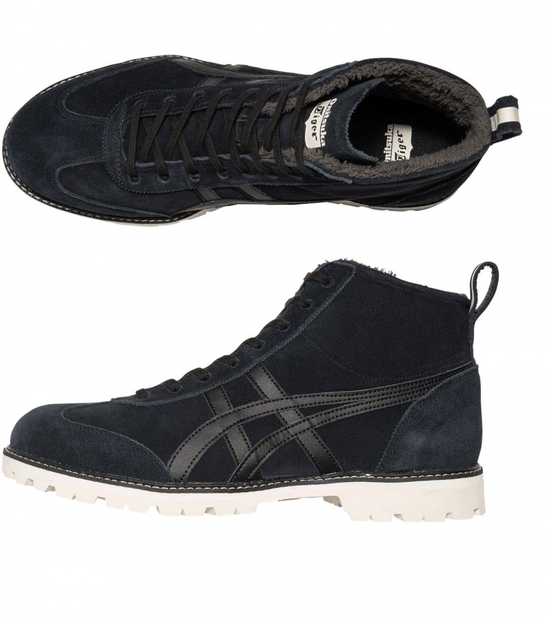 Men's Onitsuka Tiger Mexico Rinkan High Tops Black | 80246-ZHOV