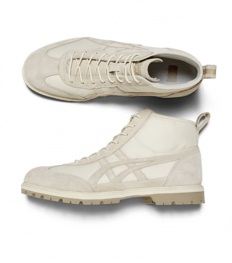 Men's Onitsuka Tiger Mexico Rinkan High Tops Beige | 02768-PDQK