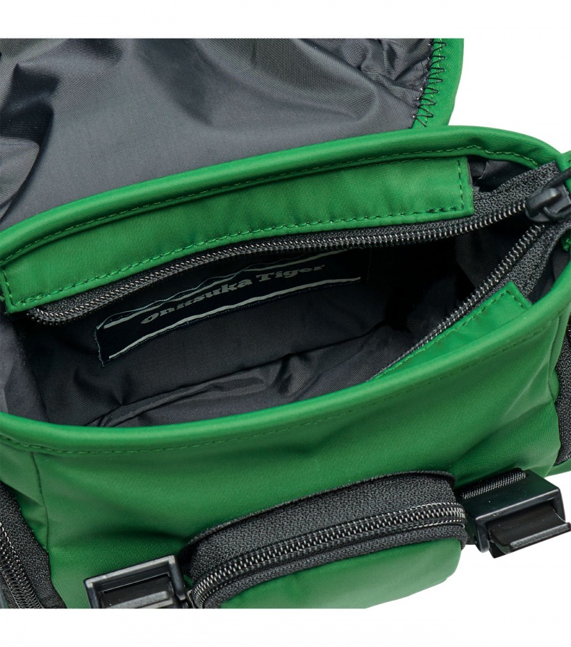 Men's Onitsuka Tiger Mini Shoulder Bag Bags Green | 64031-UYCK