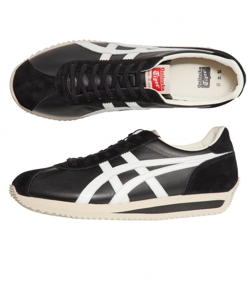 Men's Onitsuka Tiger Moal 77 Nm Sneakers Black / White | 65049-SFBP