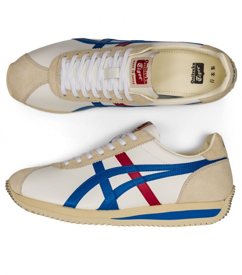 Men's Onitsuka Tiger Moal 77 Nm Sneakers White / Blue | 58134-QJRI