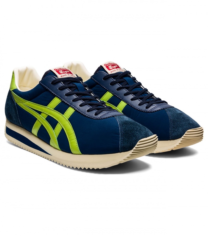 Men's Onitsuka Tiger Moal 77 Nm Sneakers Navy / Light Green | 58064-RXZB