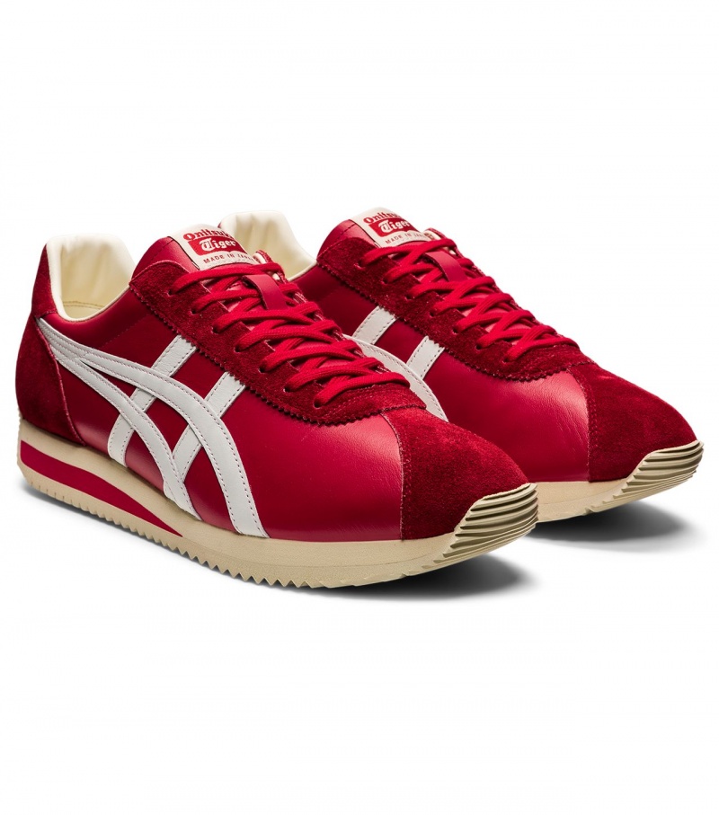 Men's Onitsuka Tiger Moal 77 Nm Sneakers Red / White | 64097-YMRH