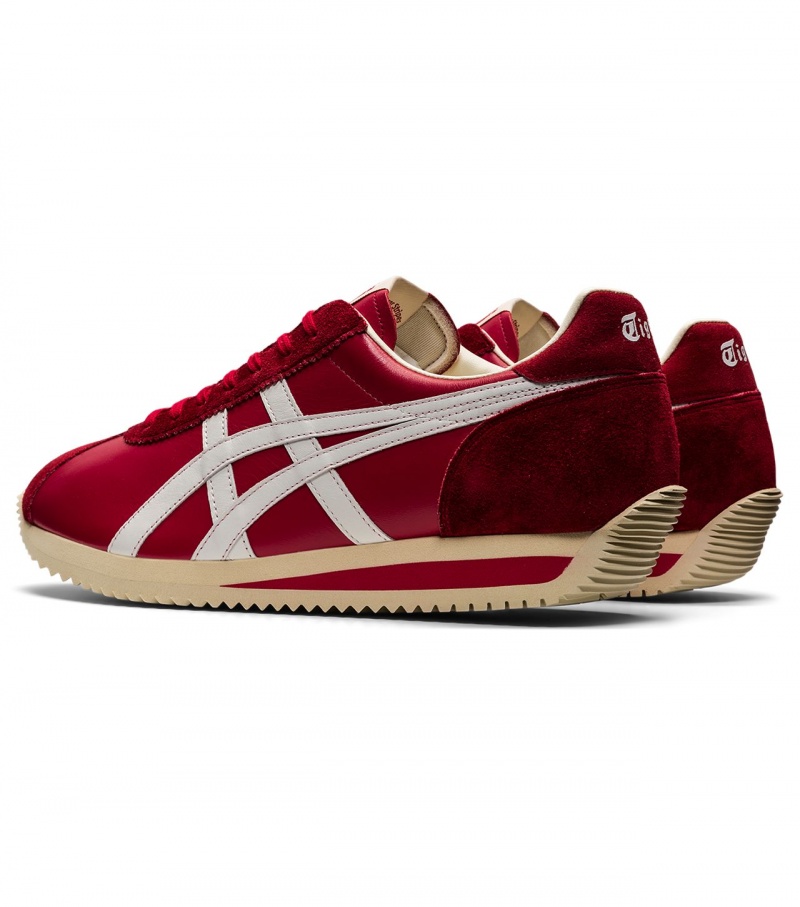 Men's Onitsuka Tiger Moal 77 Nm Sneakers Red / White | 64097-YMRH