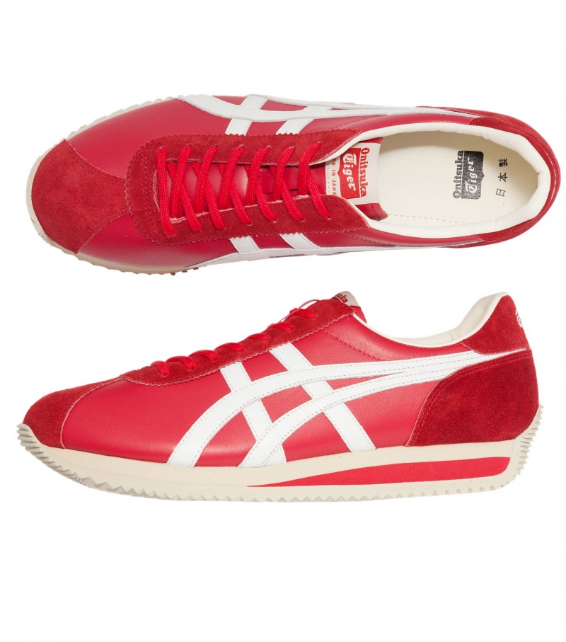 Men's Onitsuka Tiger Moal 77 Nm Sneakers Red / White | 64097-YMRH