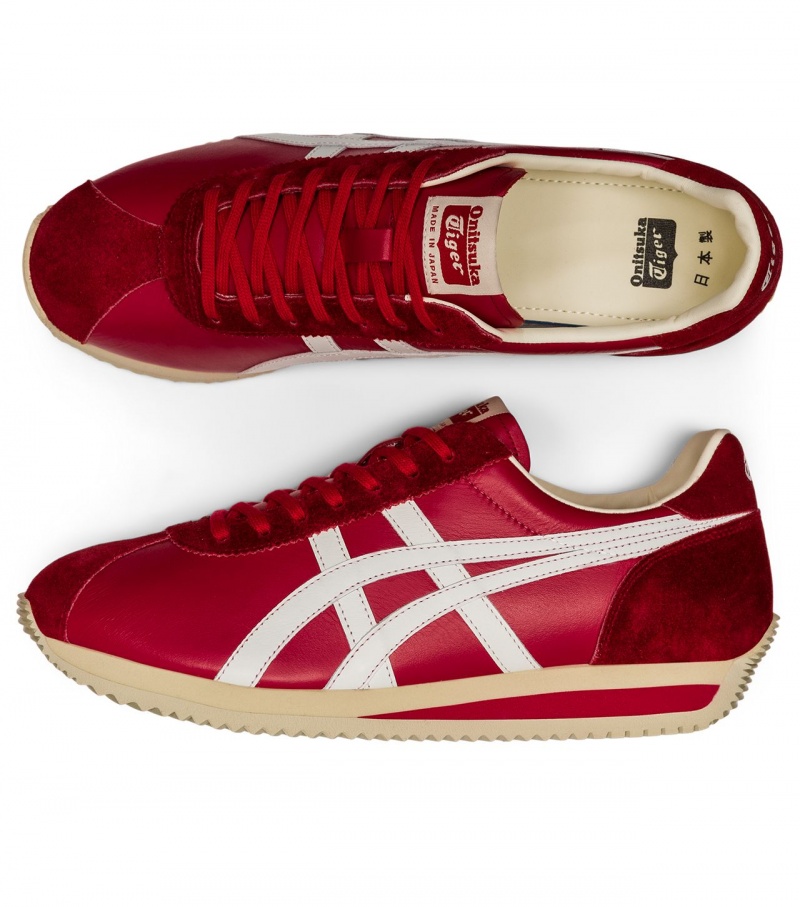 Men's Onitsuka Tiger Moal 77 Nm Sneakers Red / White | 64097-YMRH