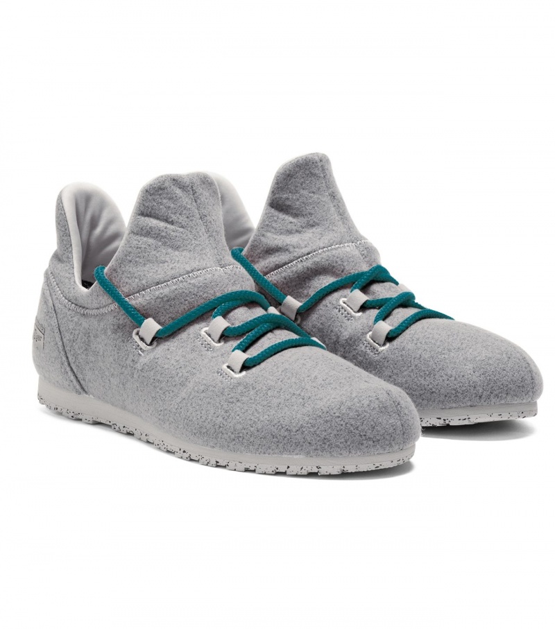 Men's Onitsuka Tiger Monte Pokhara Slip Ons Grey / Grey | 10286-TYMA