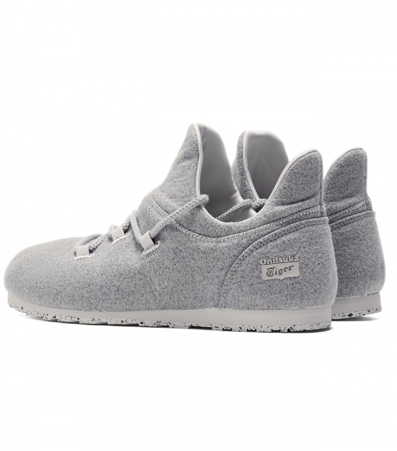 Men's Onitsuka Tiger Monte Pokhara Slip Ons Grey / Grey | 10286-TYMA