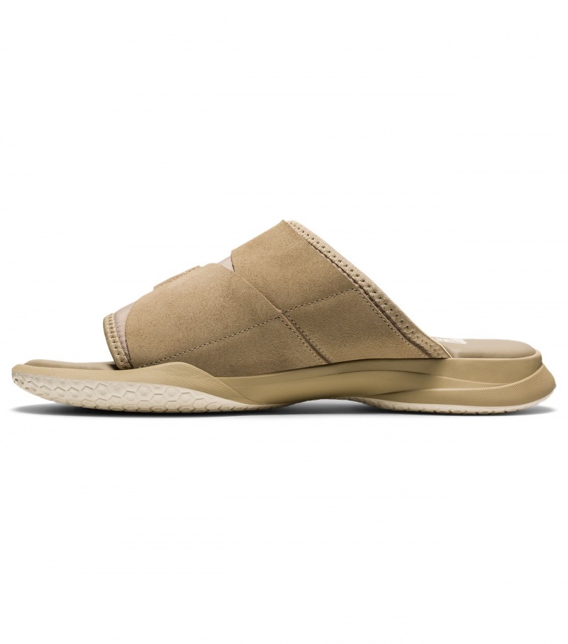 Men's Onitsuka Tiger Ohbori Slider Sandals Cream | 54392-SKUH