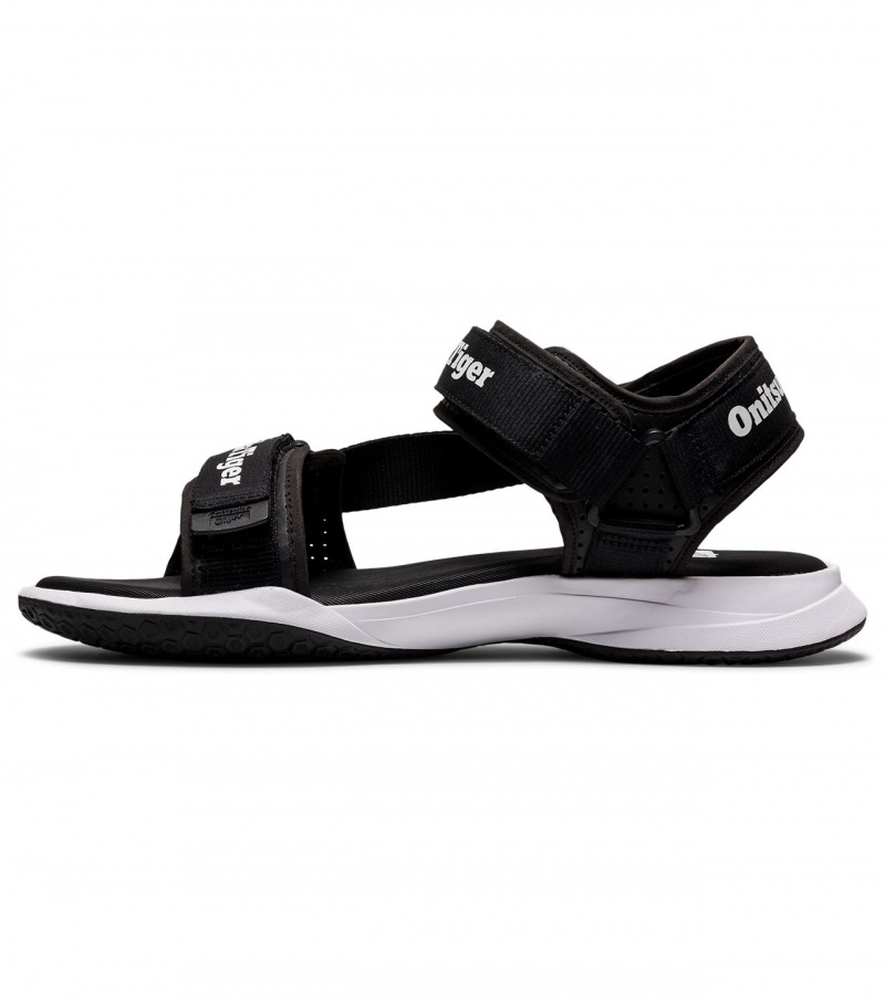 Men's Onitsuka Tiger Ohbori Strap Sandals Black / White | 01342-PJSB