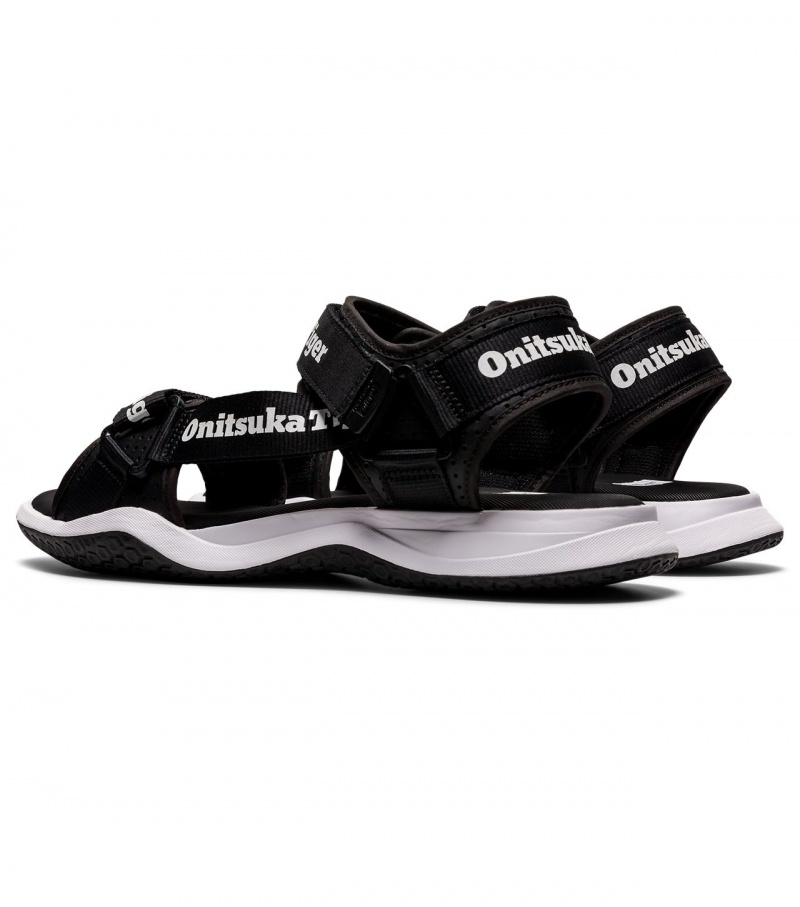 Men's Onitsuka Tiger Ohbori Strap Sandals Black / White | 01342-PJSB