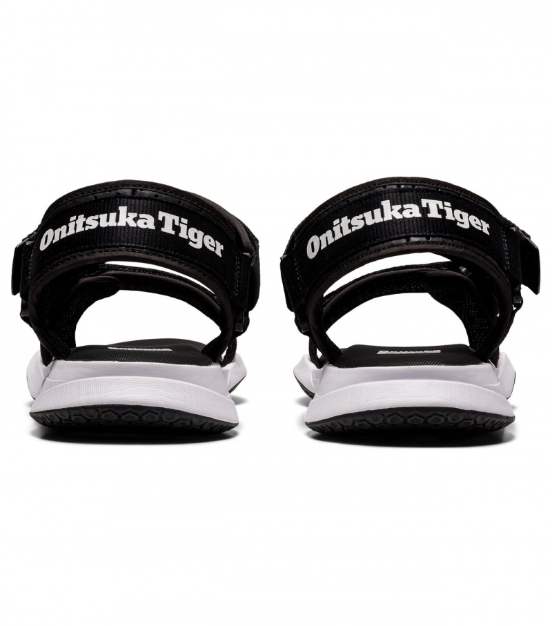 Men's Onitsuka Tiger Ohbori Strap Sandals Black / White | 01342-PJSB