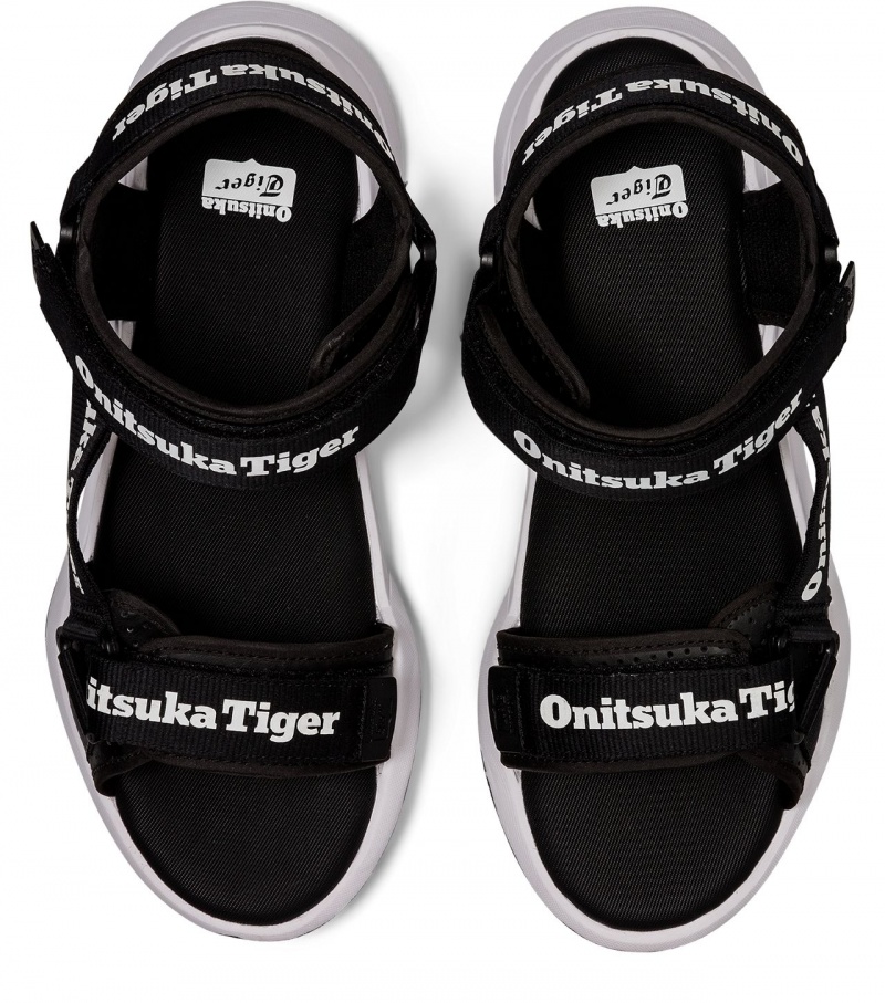 Men's Onitsuka Tiger Ohbori Strap Sandals Black / White | 01342-PJSB