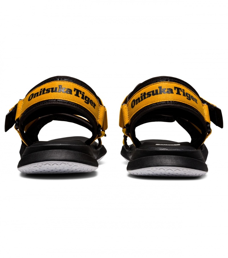 Men's Onitsuka Tiger Ohbori Strap Sandals Yellow / Black | 85964-JXMQ