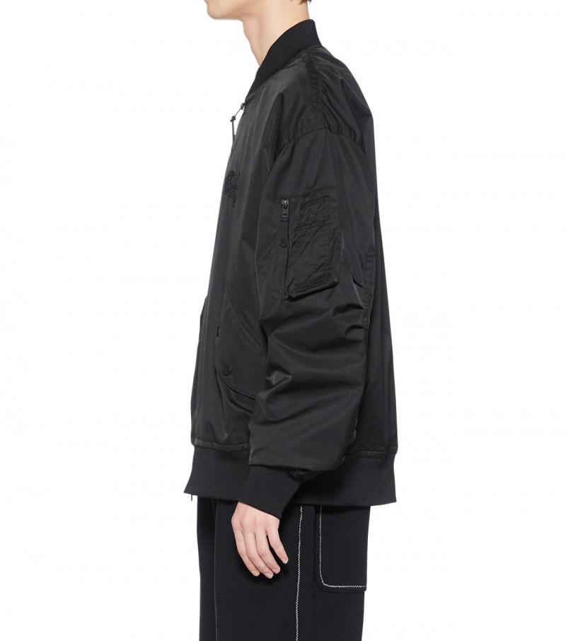 Men's Onitsuka Tiger P Bomber Jackets Black | 17236-CTDR