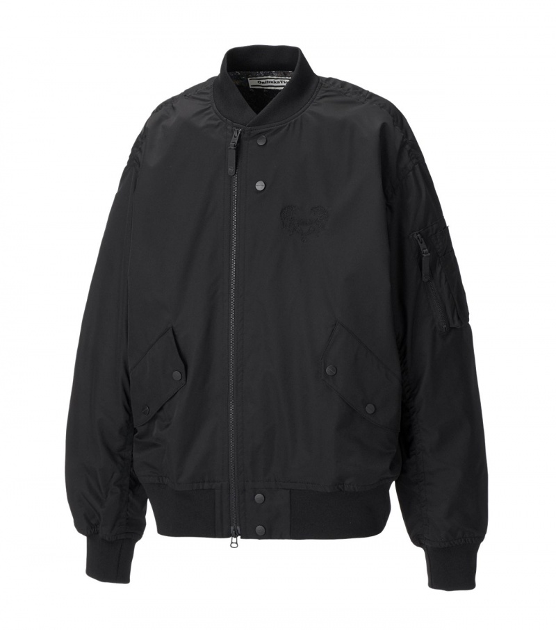 Men's Onitsuka Tiger P Bomber Jackets Black | 17236-CTDR