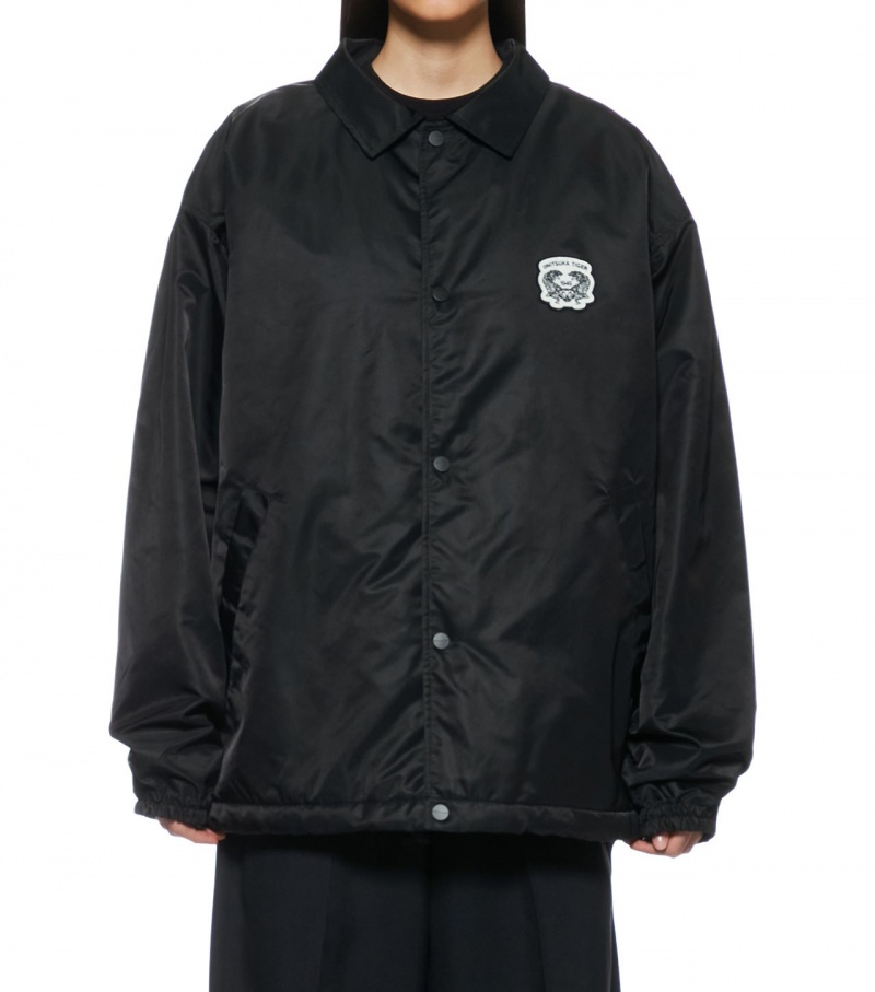 Men's Onitsuka Tiger Padded Coach Jackets Black | 84651-FGJX