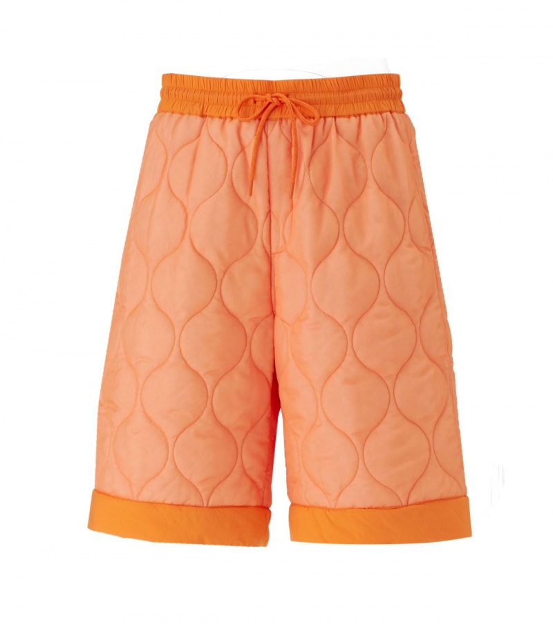 Men\'s Onitsuka Tiger Padded Shorts Orange | 74601-SPZJ