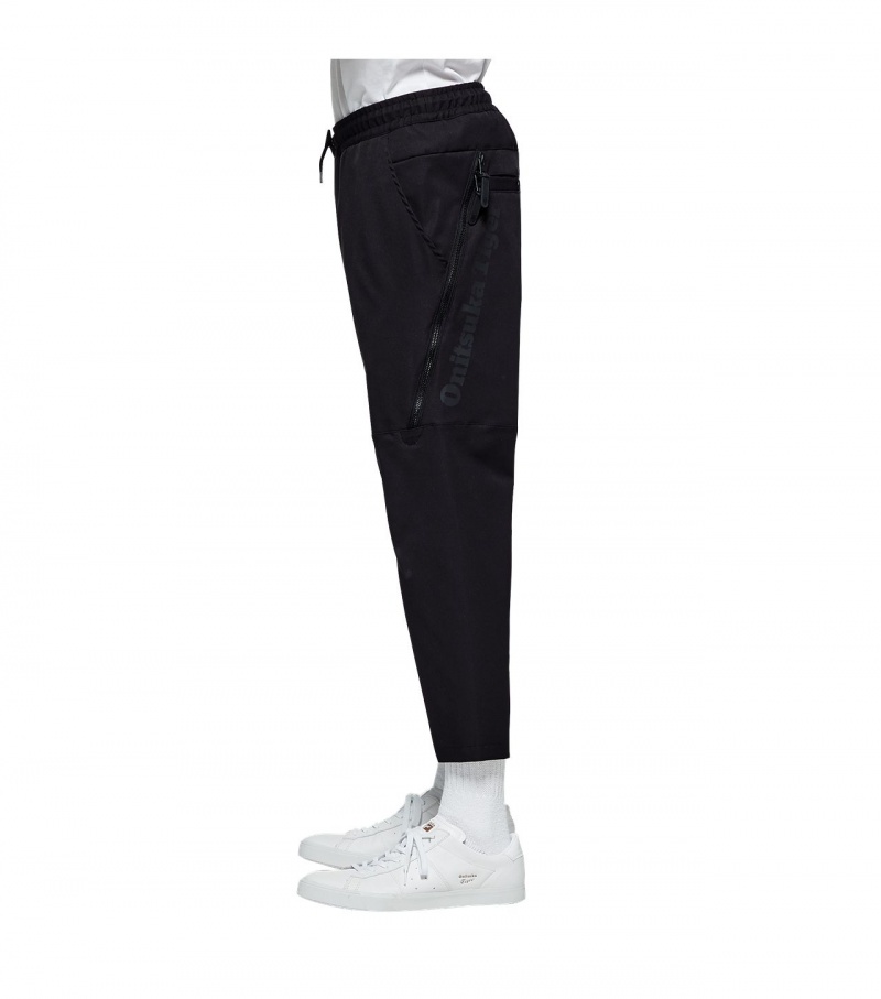 Men's Onitsuka Tiger Pants Black | 35104-FSDE