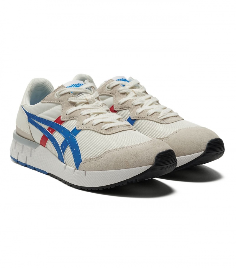 Men's Onitsuka Tiger Rebilac Runner Sneakers Cream / Blue | 93542-PLSU