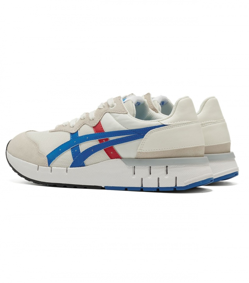 Men's Onitsuka Tiger Rebilac Runner Sneakers Cream / Blue | 93542-PLSU