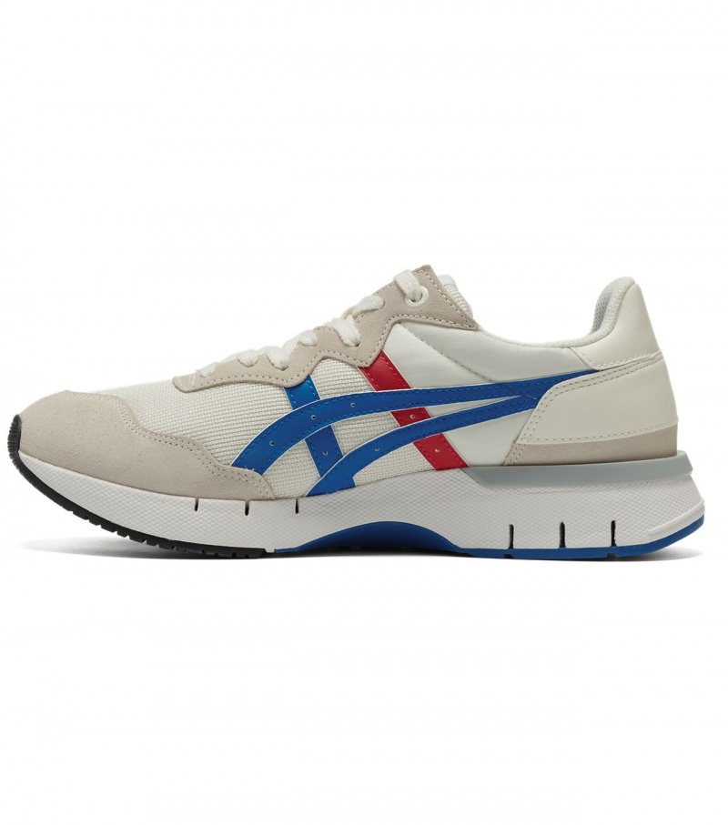 Men's Onitsuka Tiger Rebilac Runner Sneakers Cream / Blue | 93542-PLSU