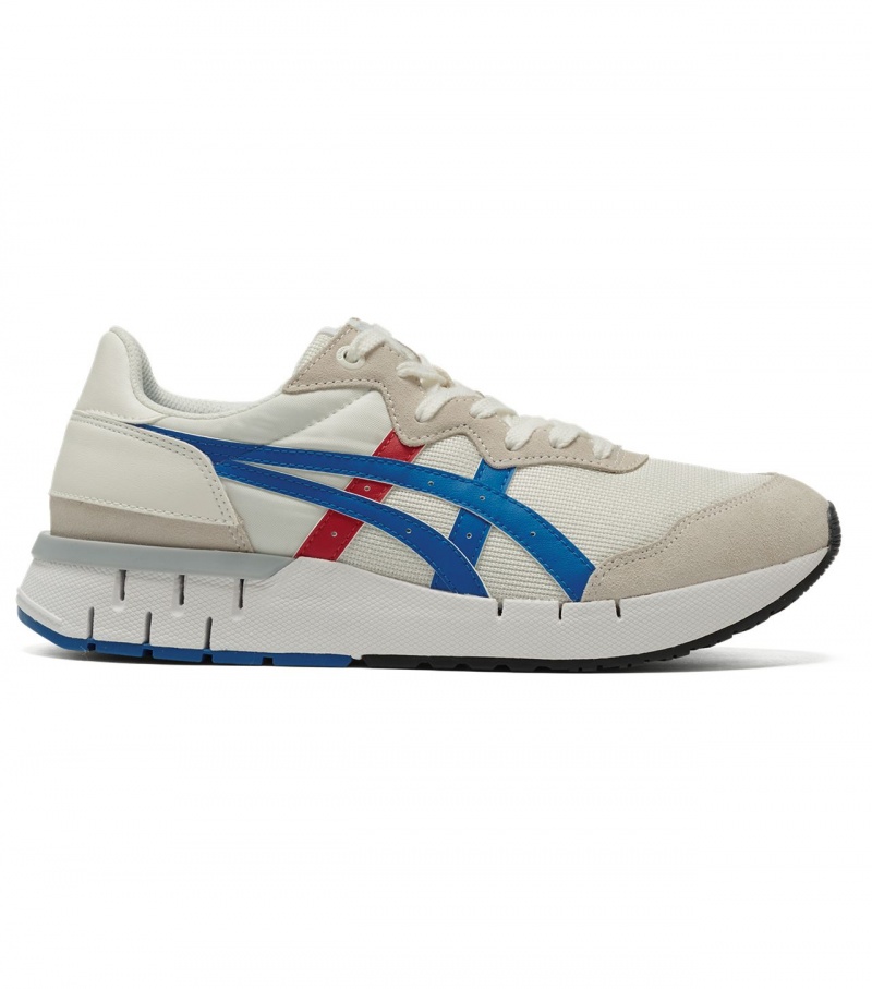 Men\'s Onitsuka Tiger Rebilac Runner Sneakers Cream / Blue | 93542-PLSU