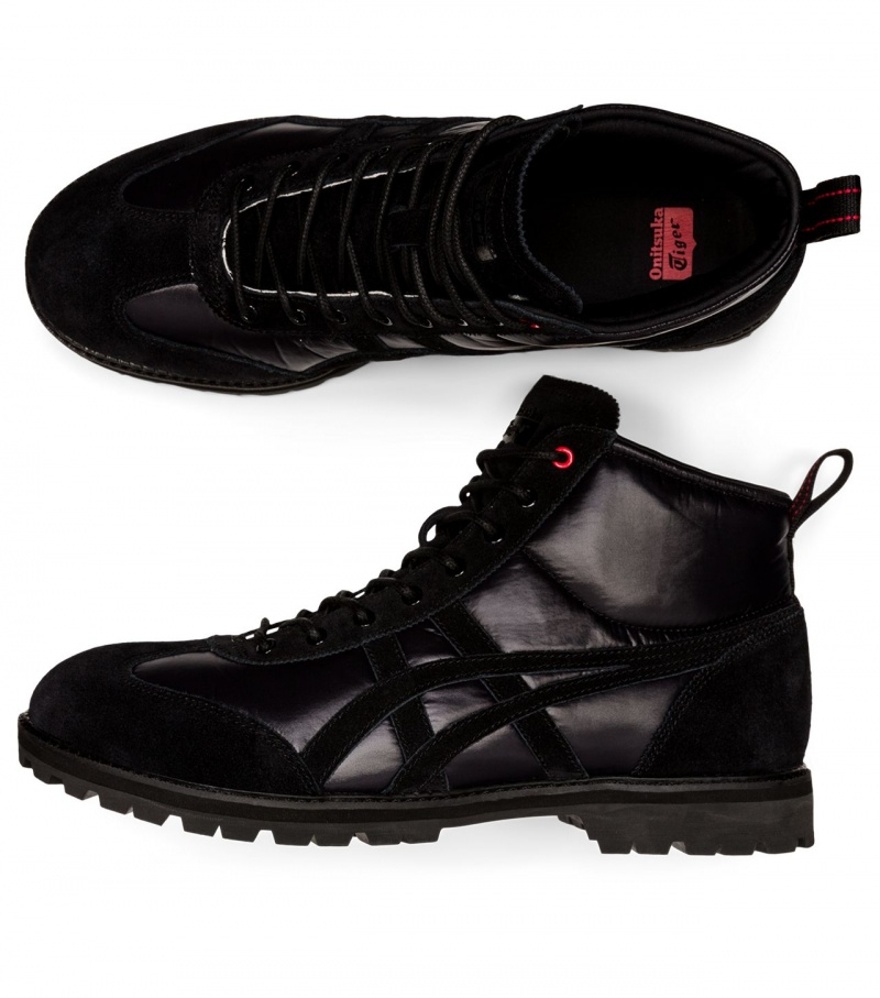 Men's Onitsuka Tiger Rinkan Boot High Tops Black | 51972-EBWC