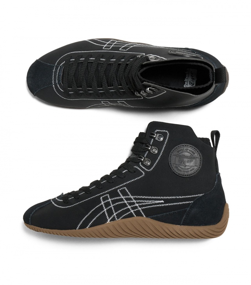 Men's Onitsuka Tiger Sclaw Mt High Tops Black / White | 58279-AVLK