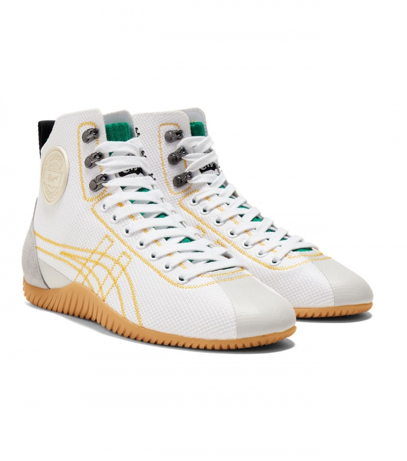 Men's Onitsuka Tiger Sclaw Mt High Tops White / Yellow | 36952-HKVT