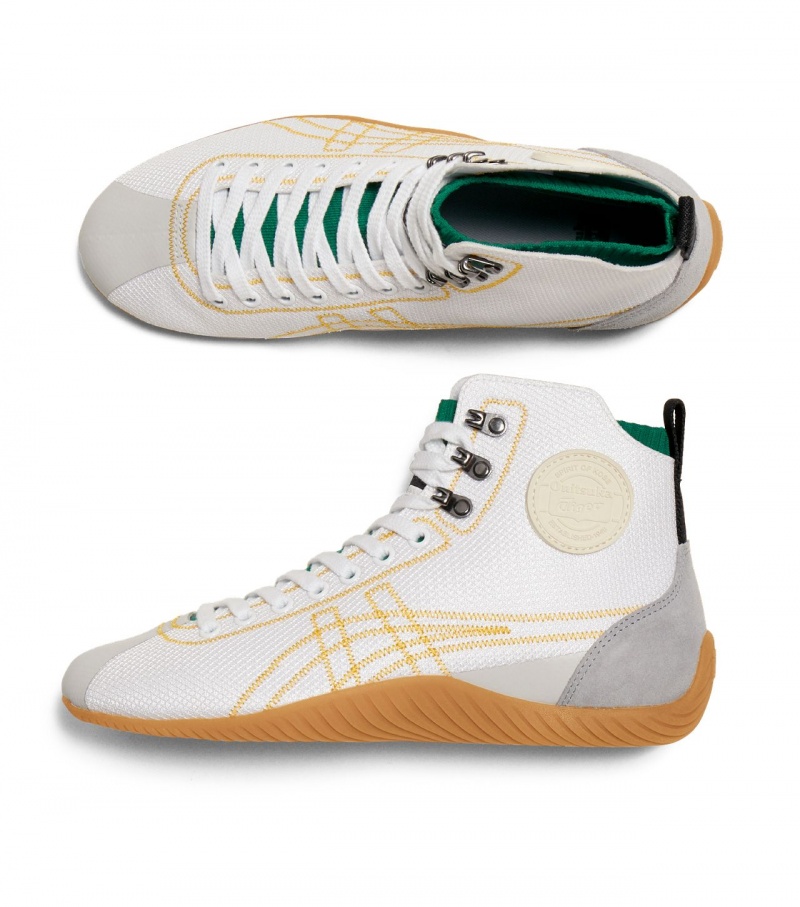 Men's Onitsuka Tiger Sclaw Mt High Tops White / Yellow | 36952-HKVT