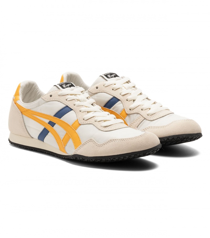 Men's Onitsuka Tiger Serrano Low Tops Cream / Yellow | 72314-LODH