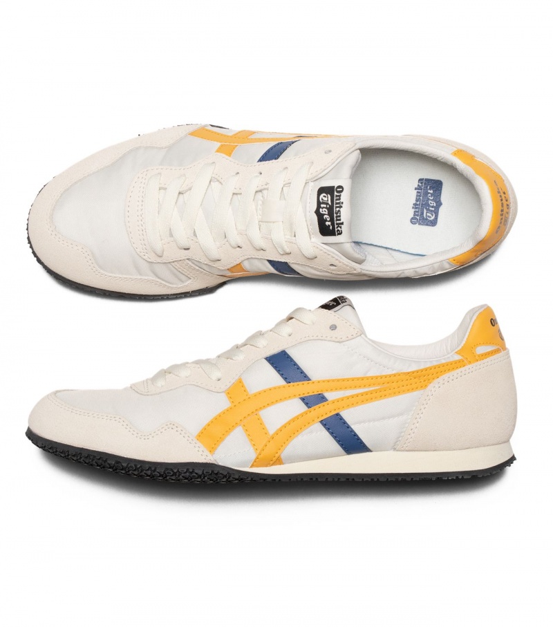 Men's Onitsuka Tiger Serrano Low Tops Cream / Yellow | 72314-LODH