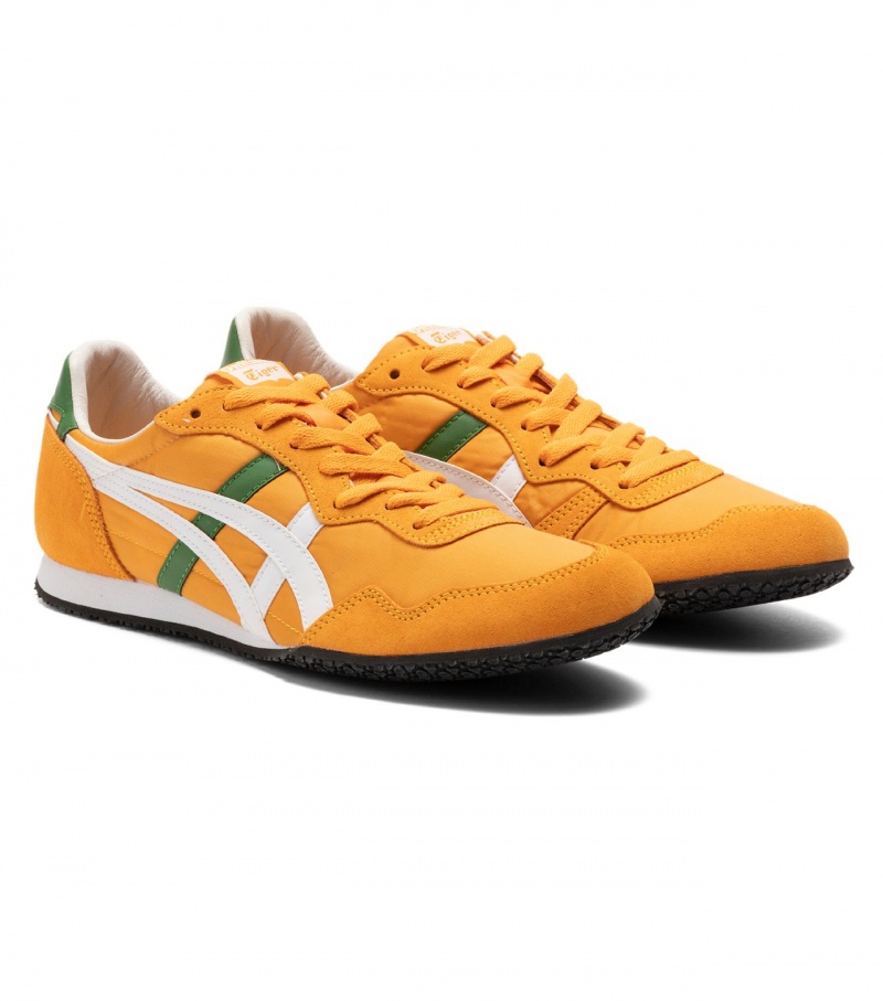 Men's Onitsuka Tiger Serrano Low Tops Orange / White | 30941-SNAW