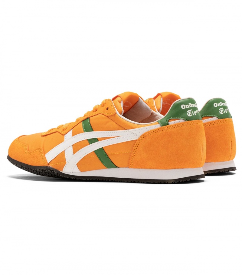 Men's Onitsuka Tiger Serrano Low Tops Orange / White | 30941-SNAW