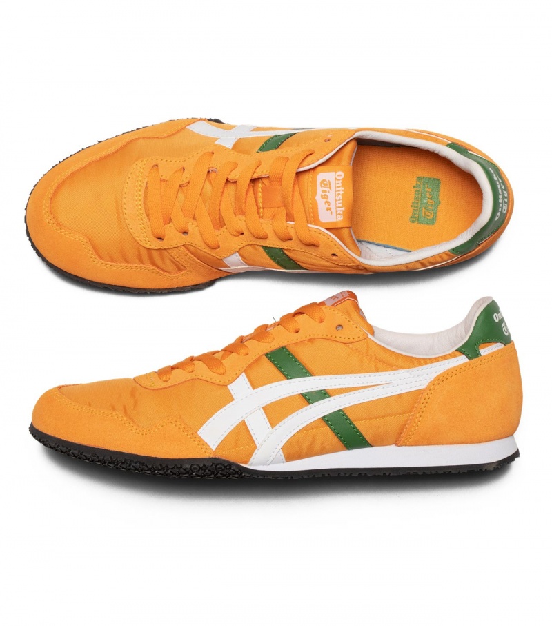 Men's Onitsuka Tiger Serrano Low Tops Orange / White | 30941-SNAW