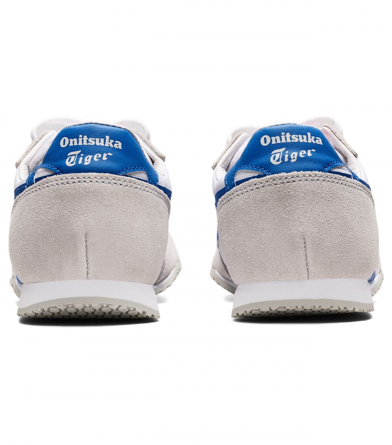 Men's Onitsuka Tiger Serrano Low Tops White / Blue | 19073-TGAR