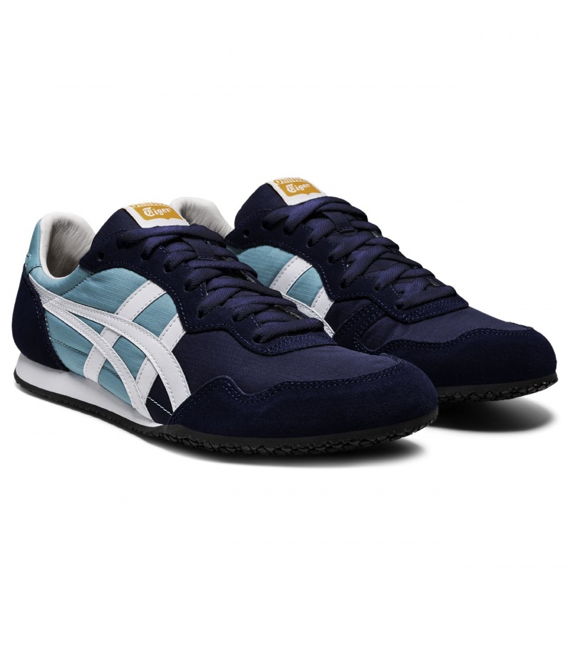 Men's Onitsuka Tiger Serrano Sneakers Blue / White | 74159-YNSD