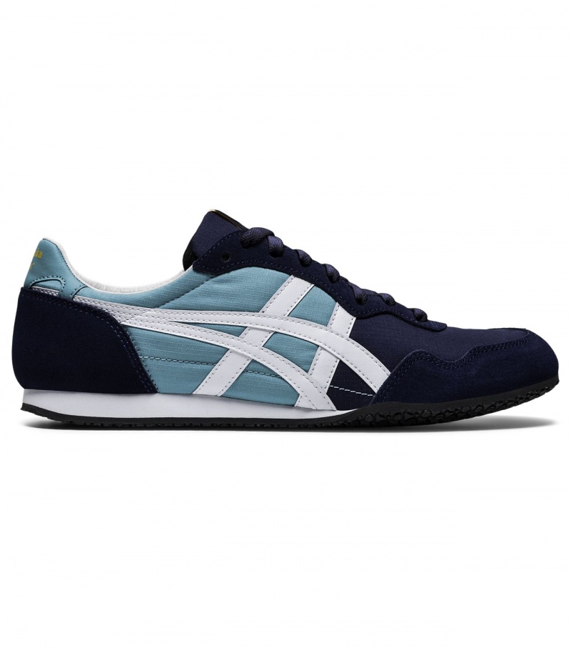 Men\'s Onitsuka Tiger Serrano Sneakers Blue / White | 74159-YNSD