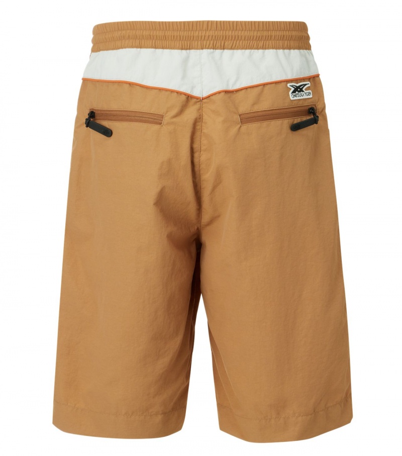 Men's Onitsuka Tiger Shorts Brown | 42609-FSCR