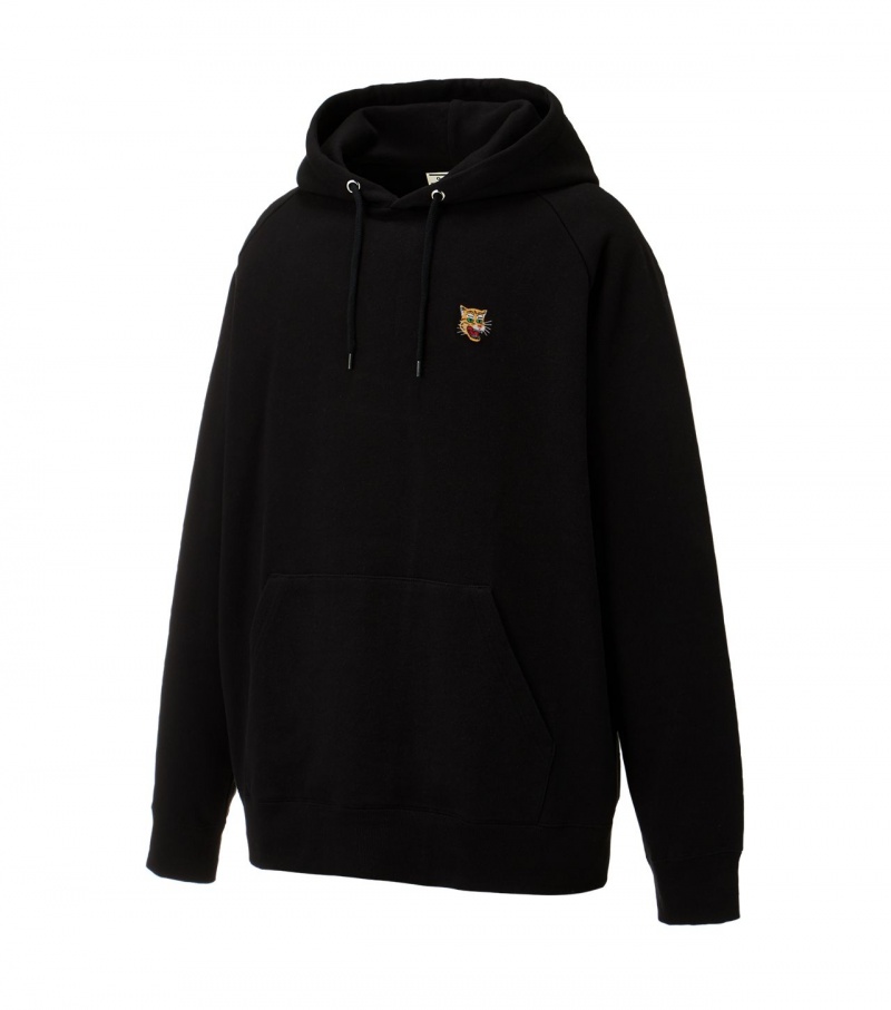 Men's Onitsuka Tiger Sweat Hoodie Black | 47695-XWQM