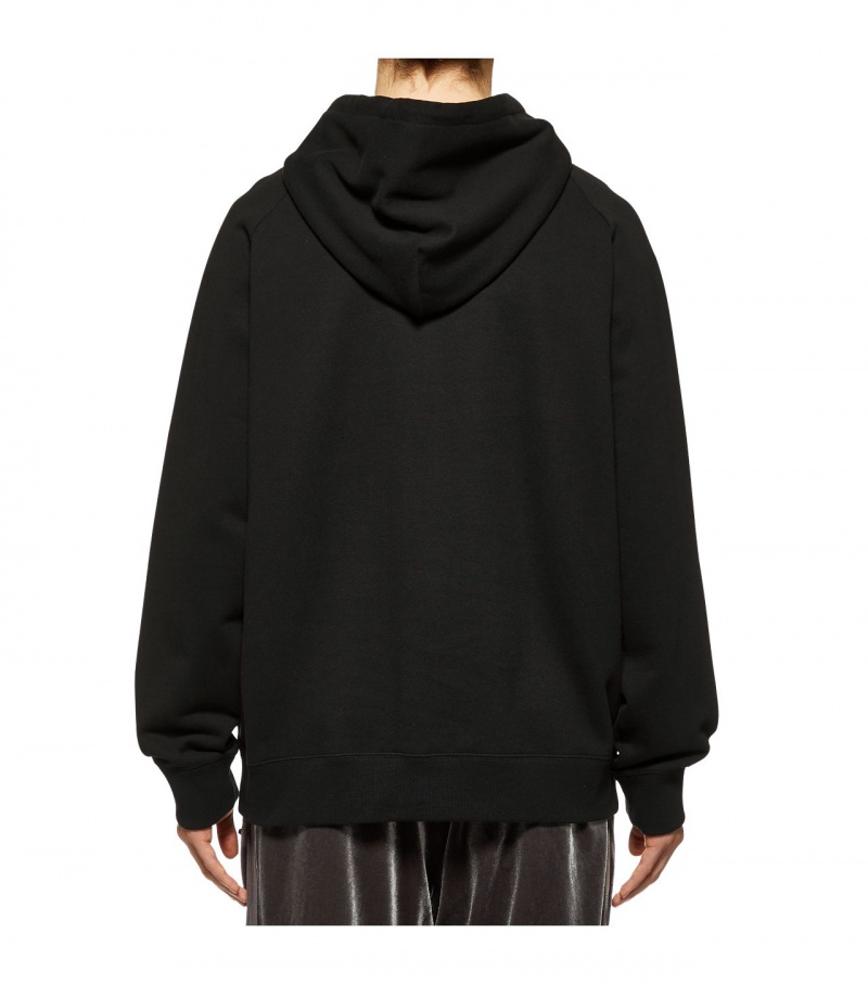 Men's Onitsuka Tiger Sweat Hoodie Black | 47695-XWQM