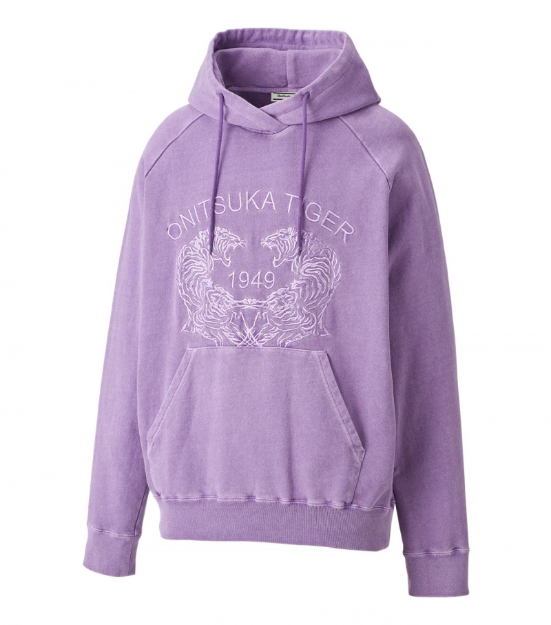 Men's Onitsuka Tiger Sweat Hoodie Lavender | 90134-VASY