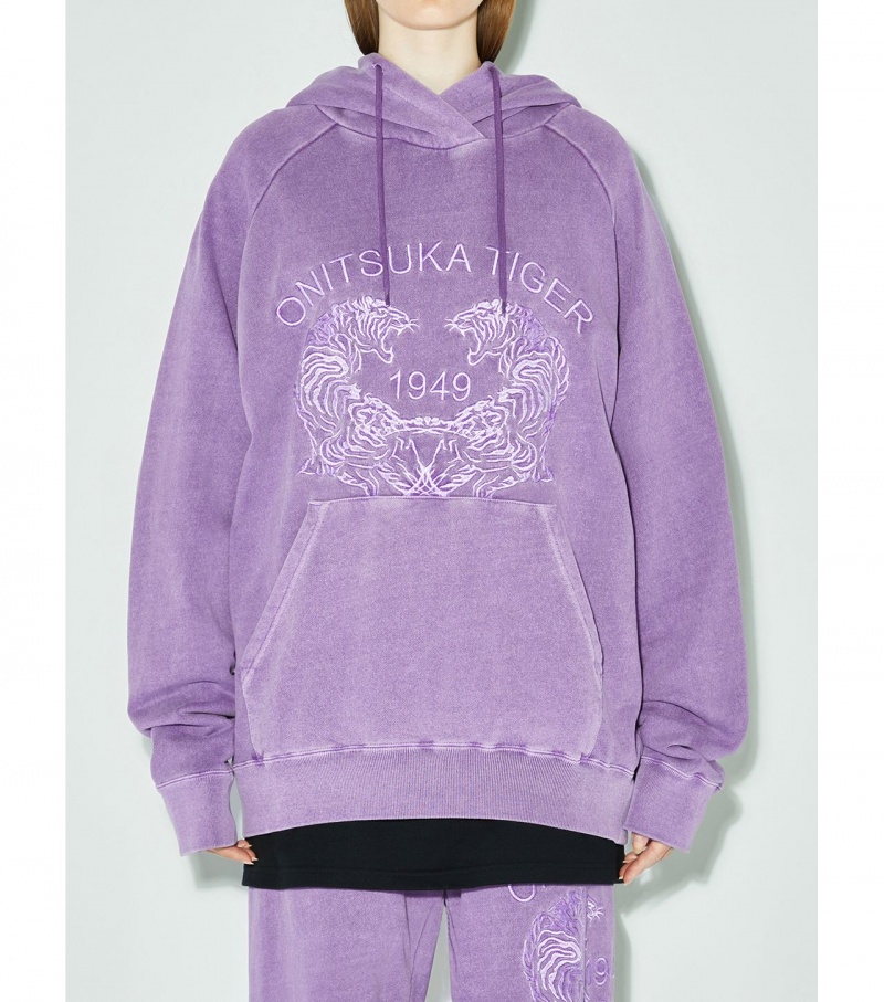 Men's Onitsuka Tiger Sweat Hoodie Lavender | 90134-VASY