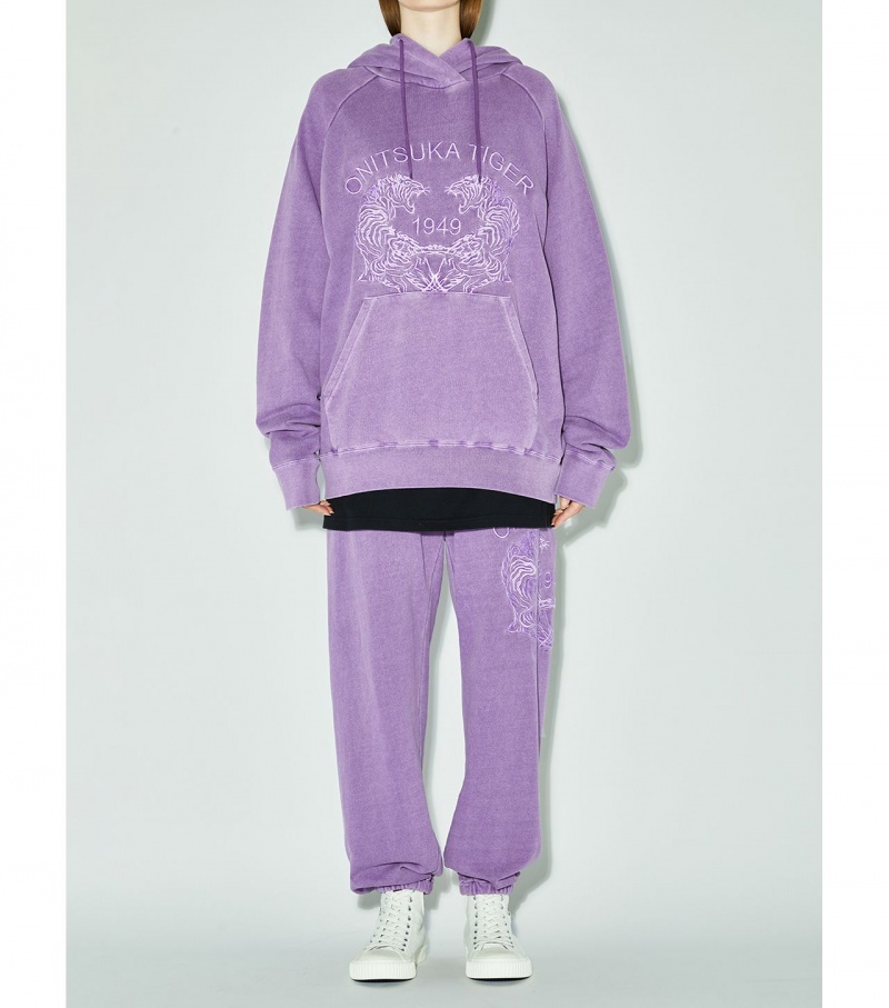 Men's Onitsuka Tiger Sweat Hoodie Lavender | 90134-VASY