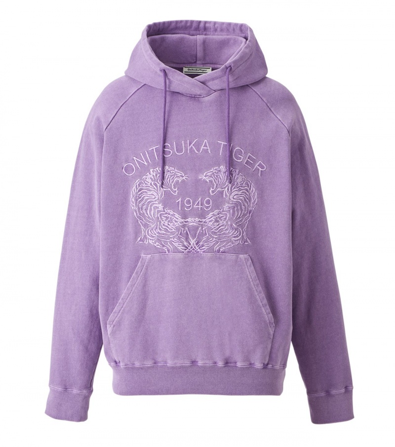 Men\'s Onitsuka Tiger Sweat Hoodie Lavender | 90134-VASY