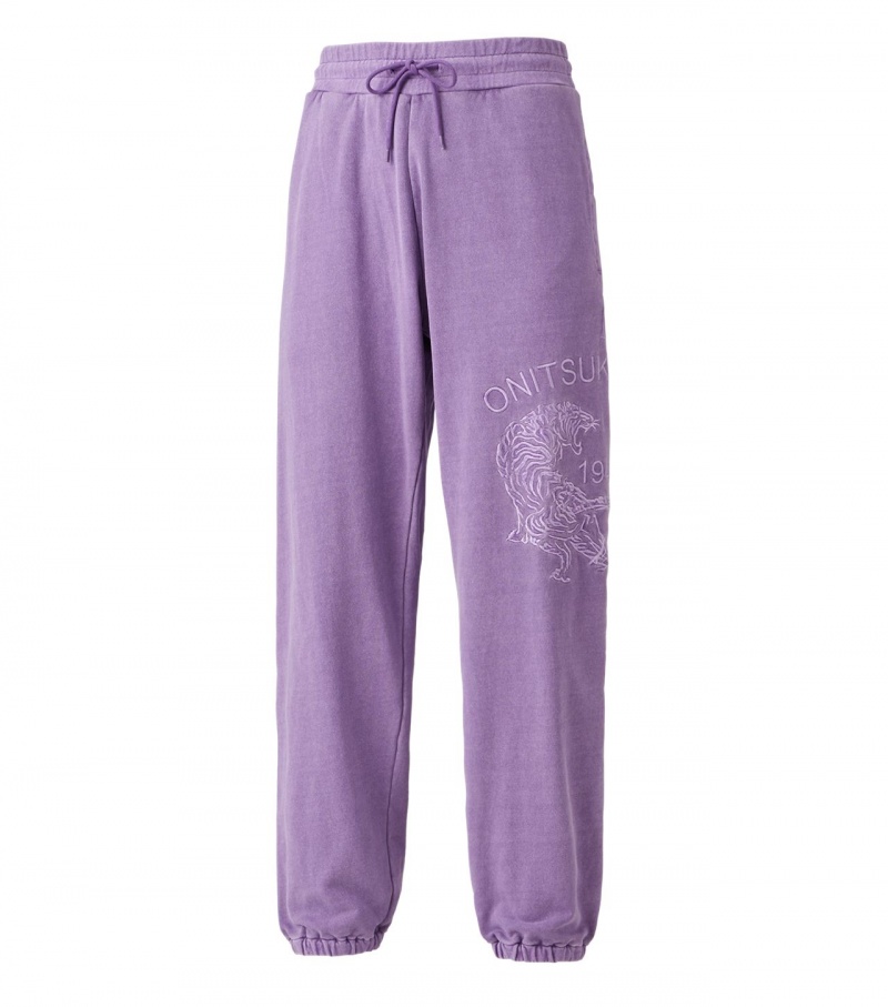 Men's Onitsuka Tiger Sweat Pants Lavender | 74031-DIQZ