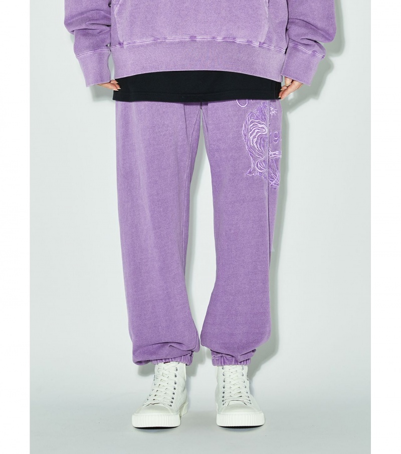 Men's Onitsuka Tiger Sweat Pants Lavender | 74031-DIQZ