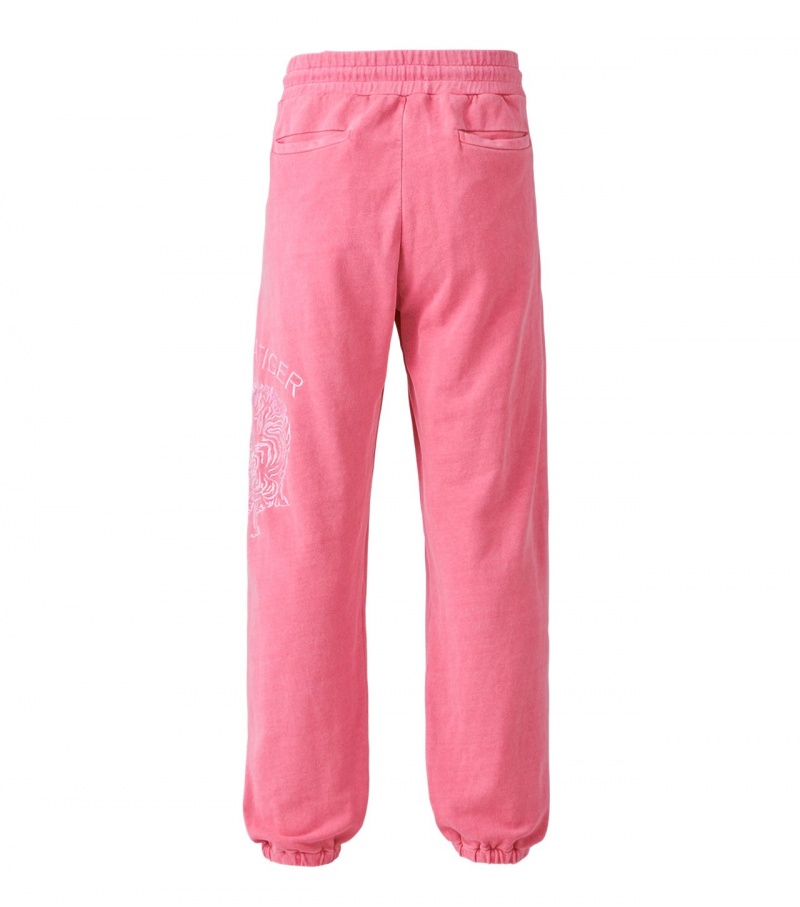 Men's Onitsuka Tiger Sweat Pants Pink | 34981-JDPU